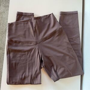 Aerie Workout Leggings 7/8  (size: L, chocolate brown)